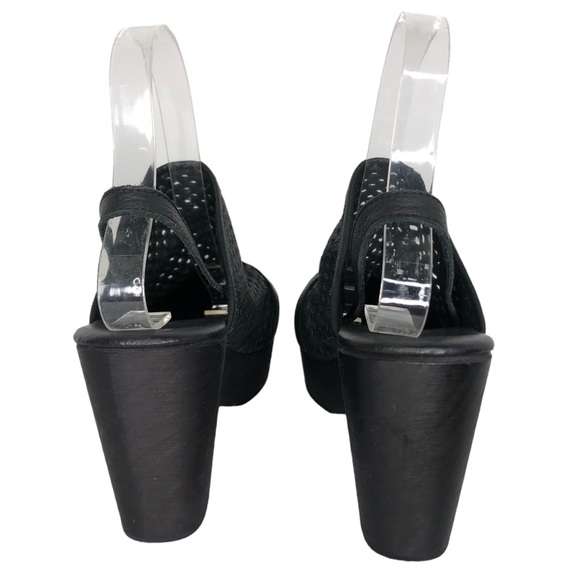 Free People Logan Perforated Leather Wooden Platform Clogs - Picture 7 of 12